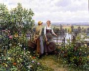 Daniel Ridgeway Knight Maria and Madeleine on the Terrace oil painting picture wholesale